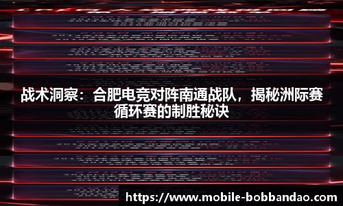 战术洞察：合肥电竞对阵南通战队，揭秘洲际赛循环赛的制胜秘诀